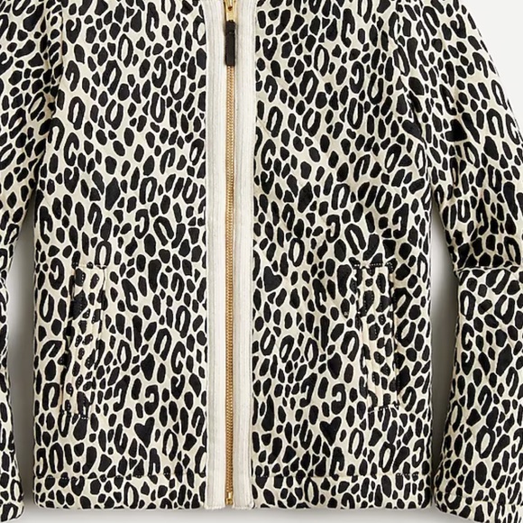 Girls' quilted jacket in leopard print J. Crew crewcuts large 10-12 new with tag - Picture 2 of 11